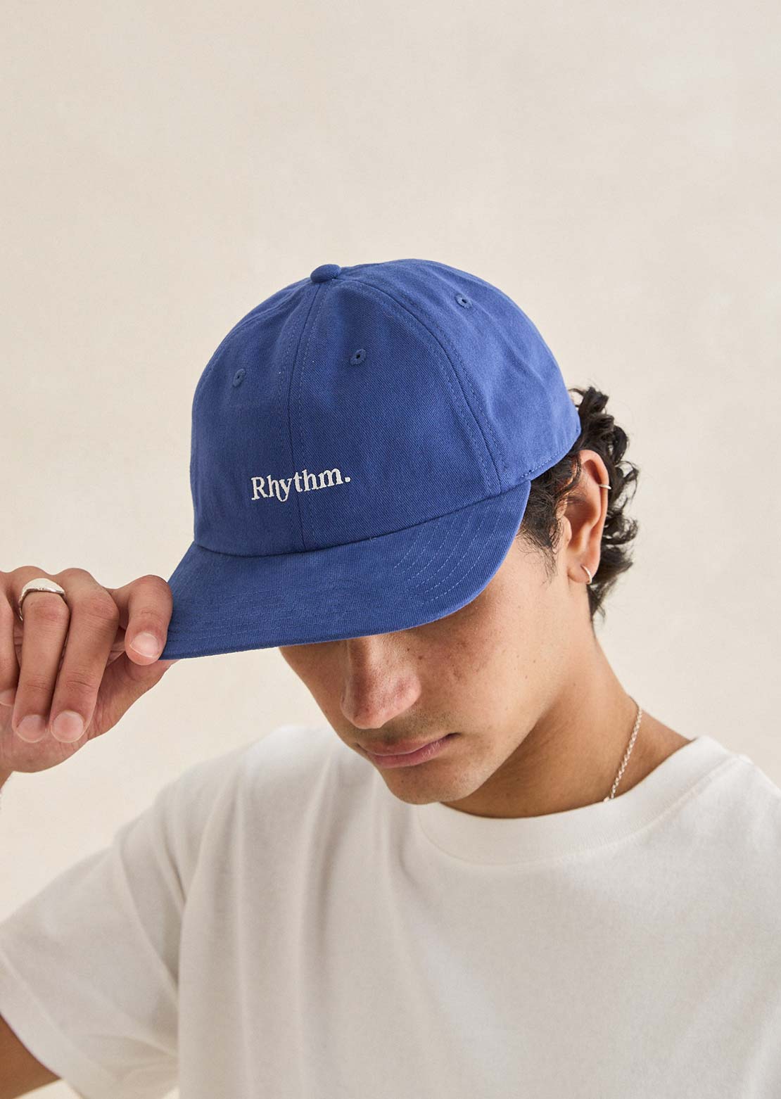 Rhythm Men's Essential Brushed Twill Cap Blue