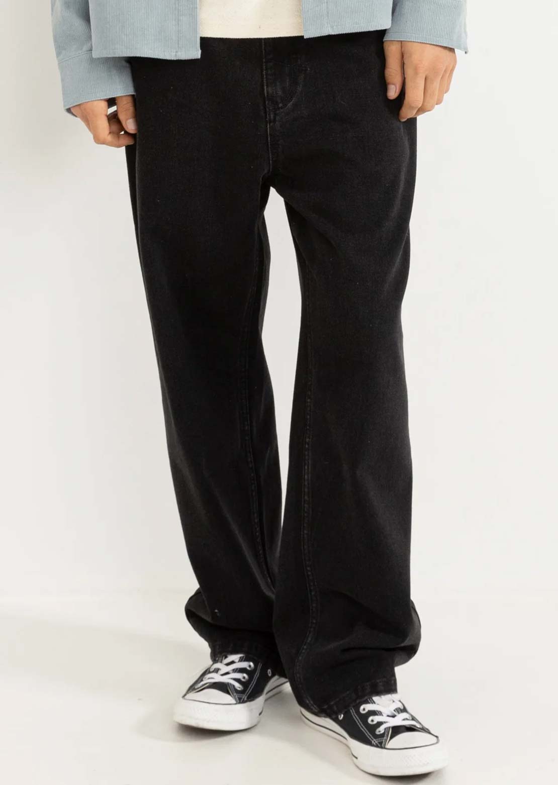 Rhythm Men's Essential Jeans Worn Black