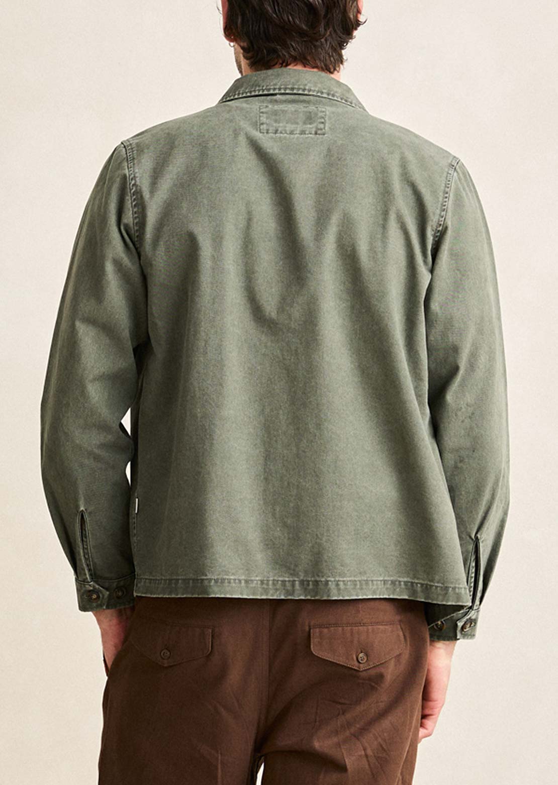 Rhythm Men's Field Guide Long Sleeve Button Up Shirt Stone