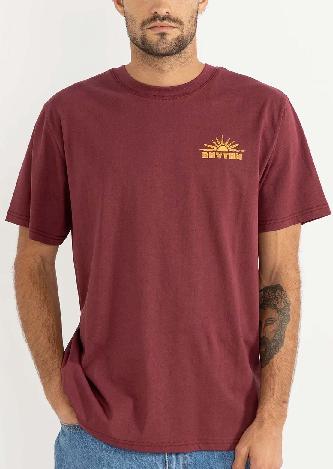 Rhythm Men's Frame T-Shirt Merlot