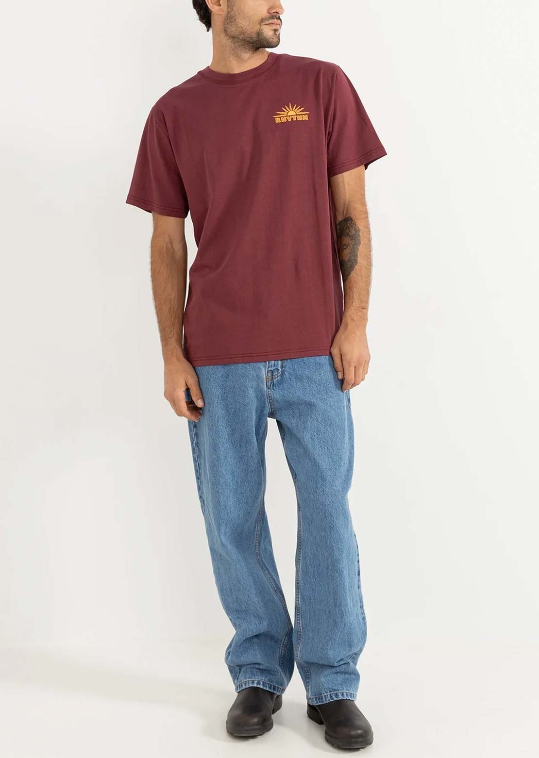 Rhythm Men's Frame T-Shirt Merlot