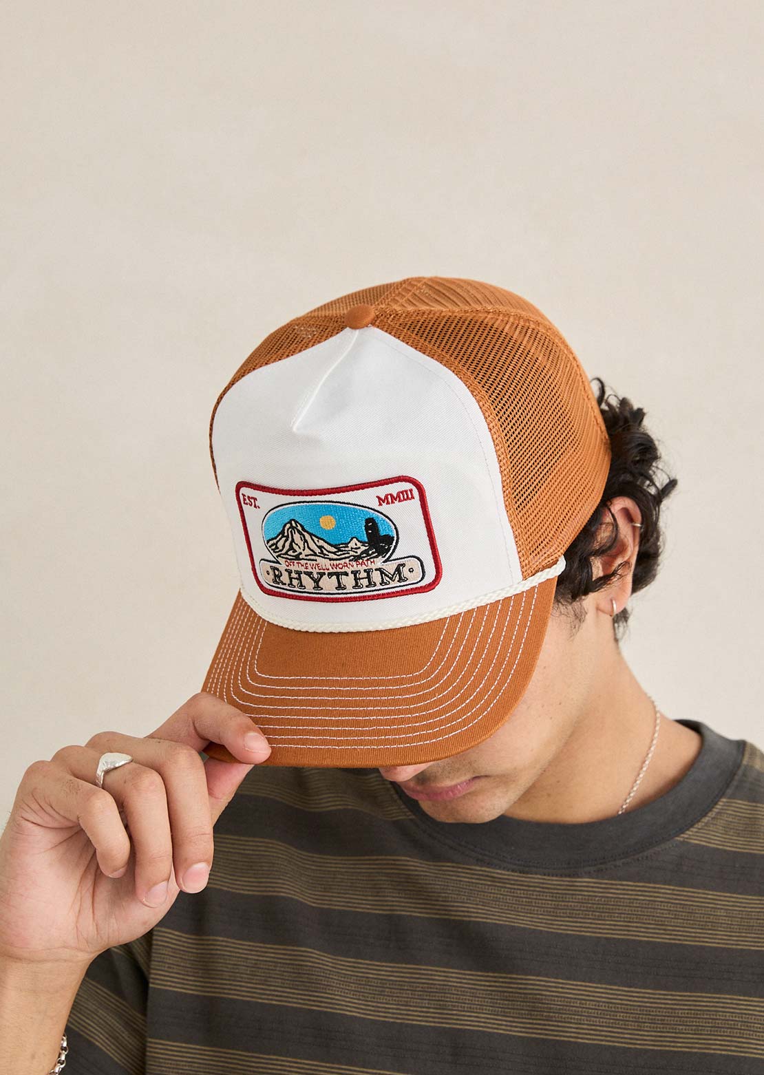 Rhythm Men's Horizon Trucker Cap Mustard