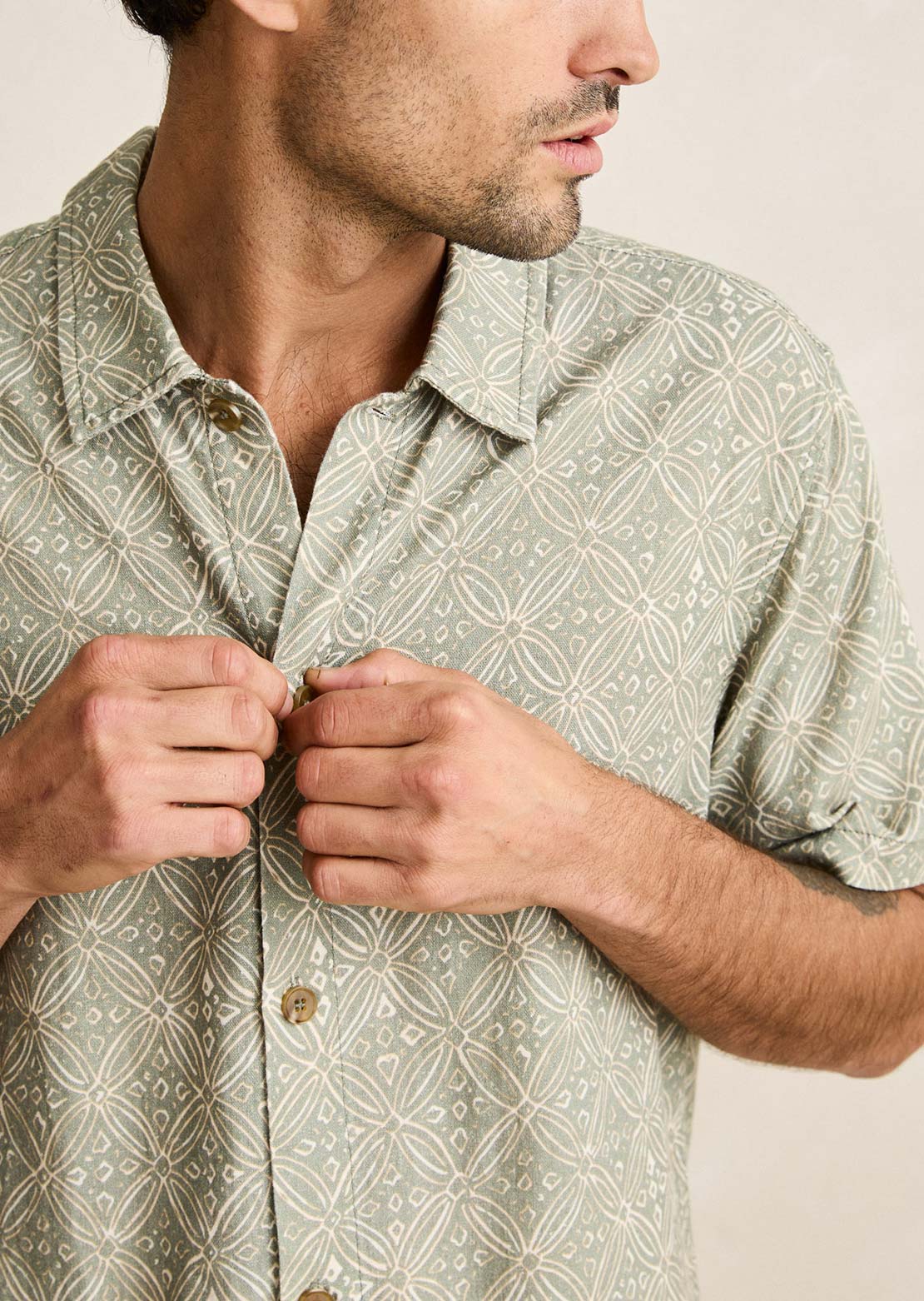 Rhythm Men's Java Button Up Shirt