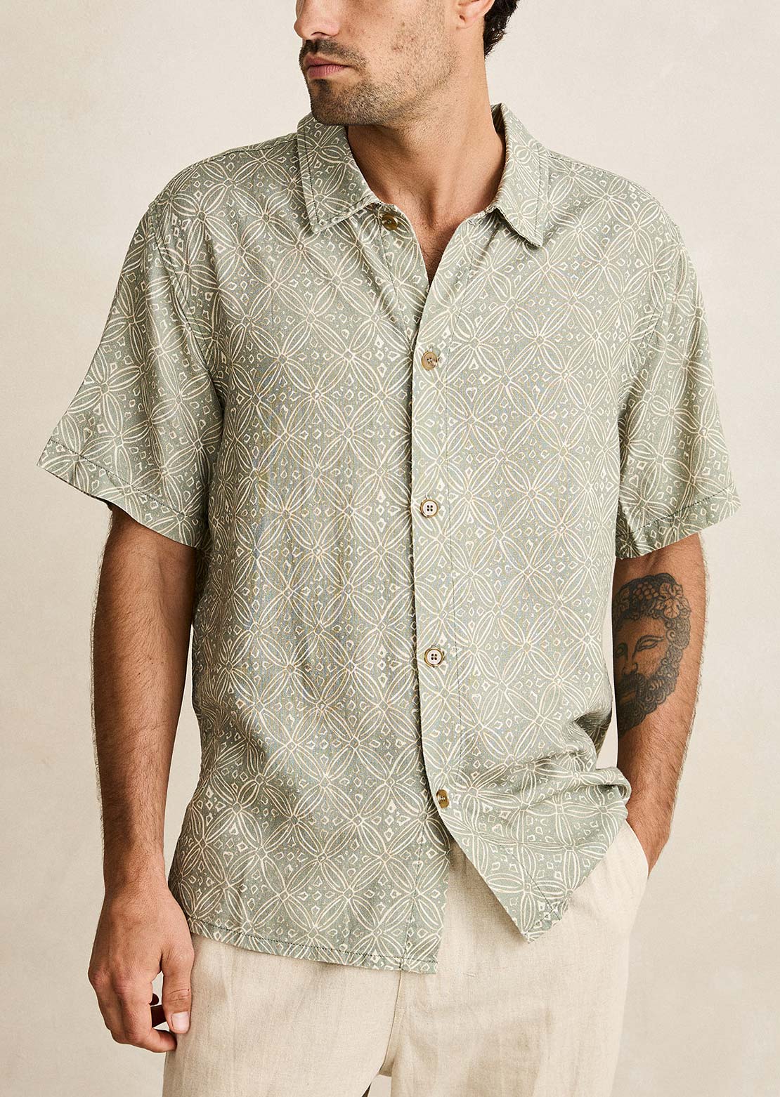 Rhythm Men's Java Button Up Shirt