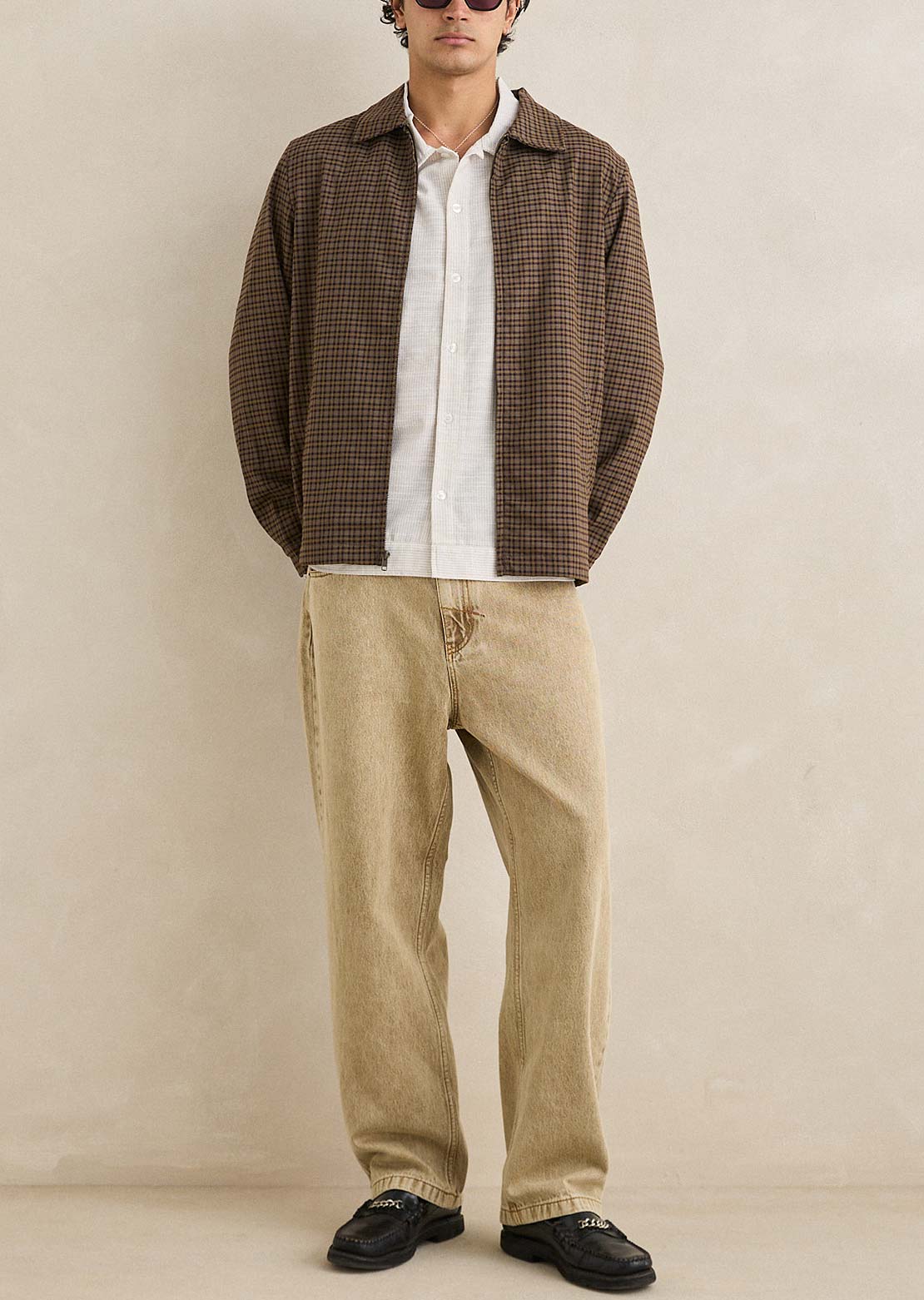 Rhythm Men's Jordy Check Jacket Olive