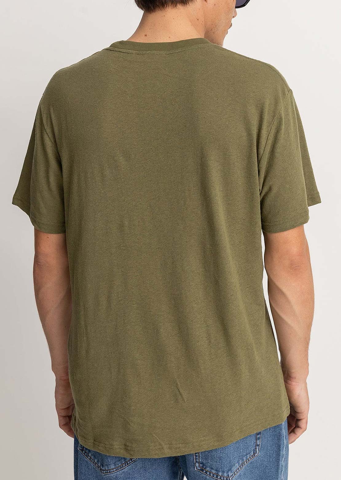 Rhythm Men's Linen T-Shirt Olive