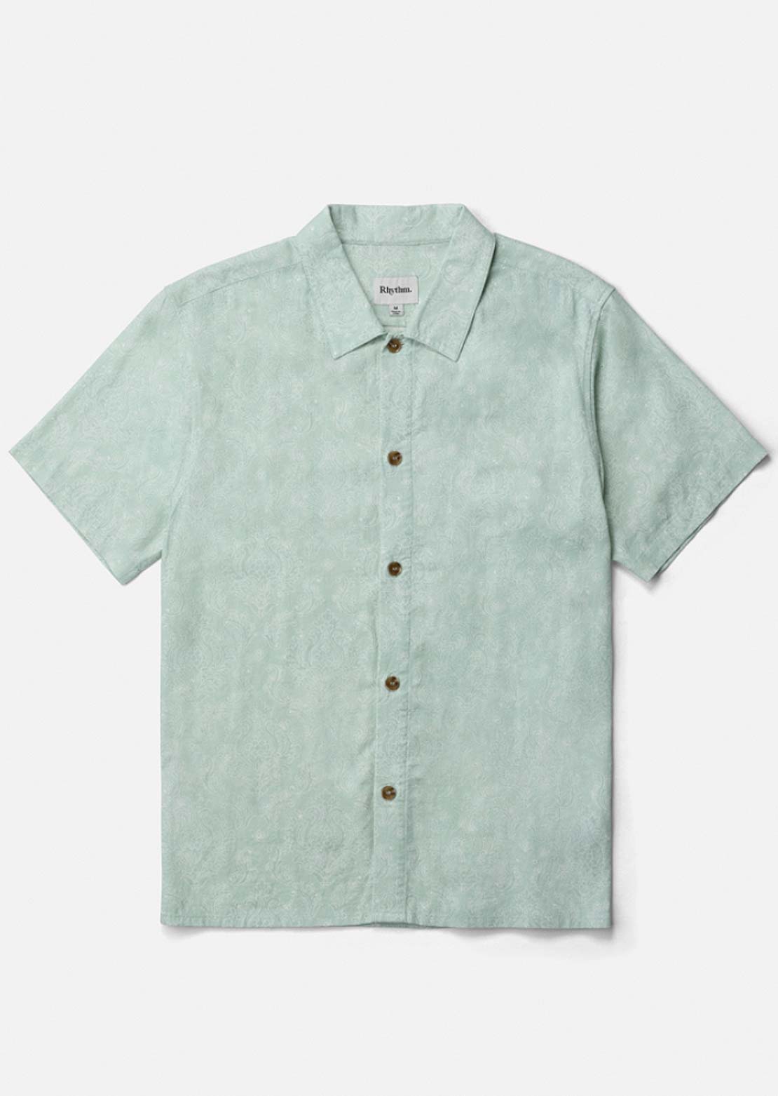Rhythm Men's Ornate Button Up Shirt Sage