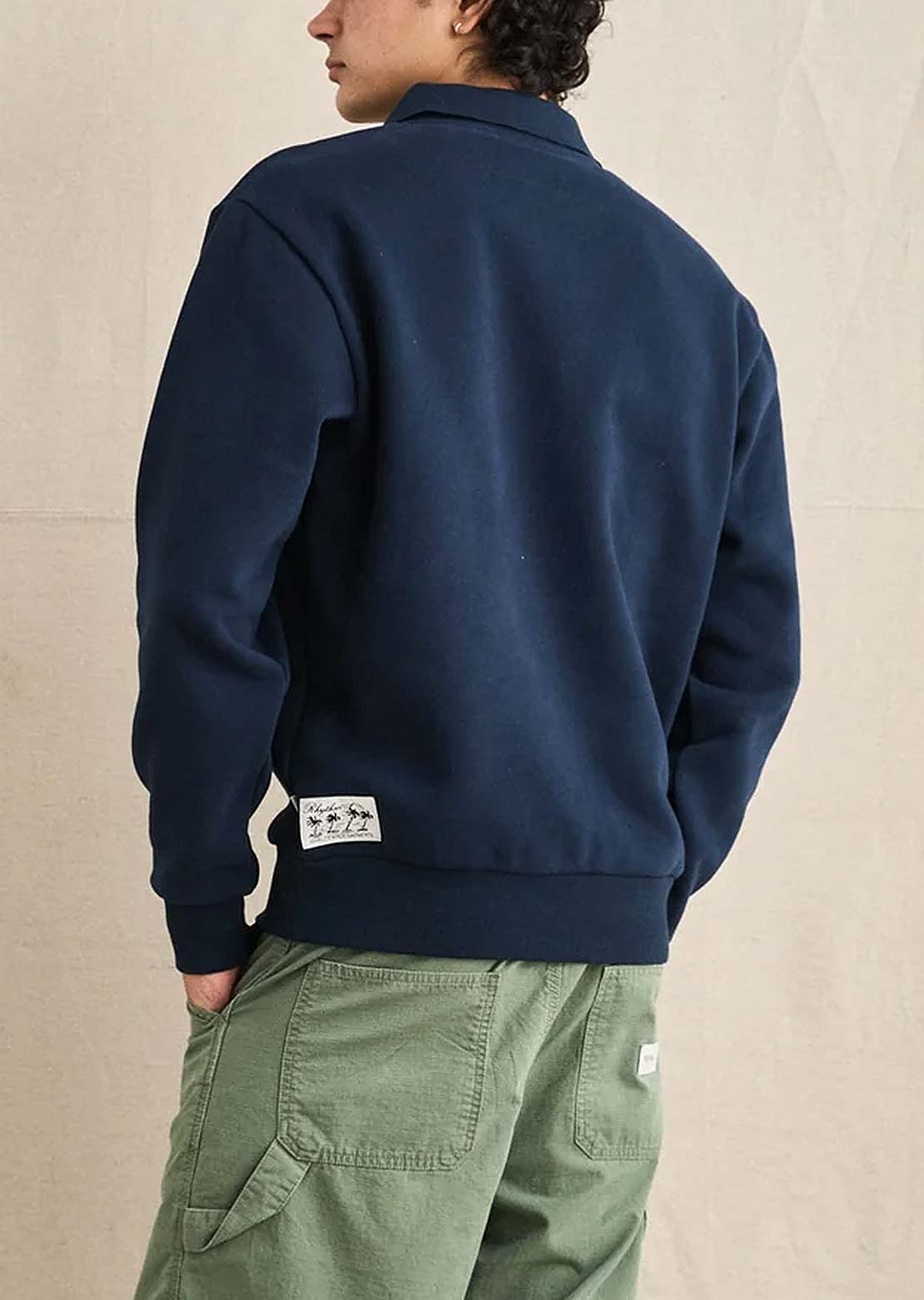 Rhythm Men's Pacific Vintage Fleece Sweater Blue