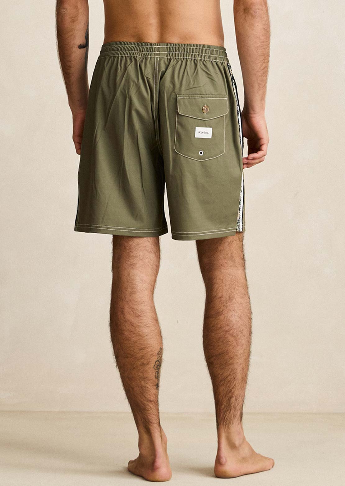Rhythm Men's Panel Stripe Beach Shorts
