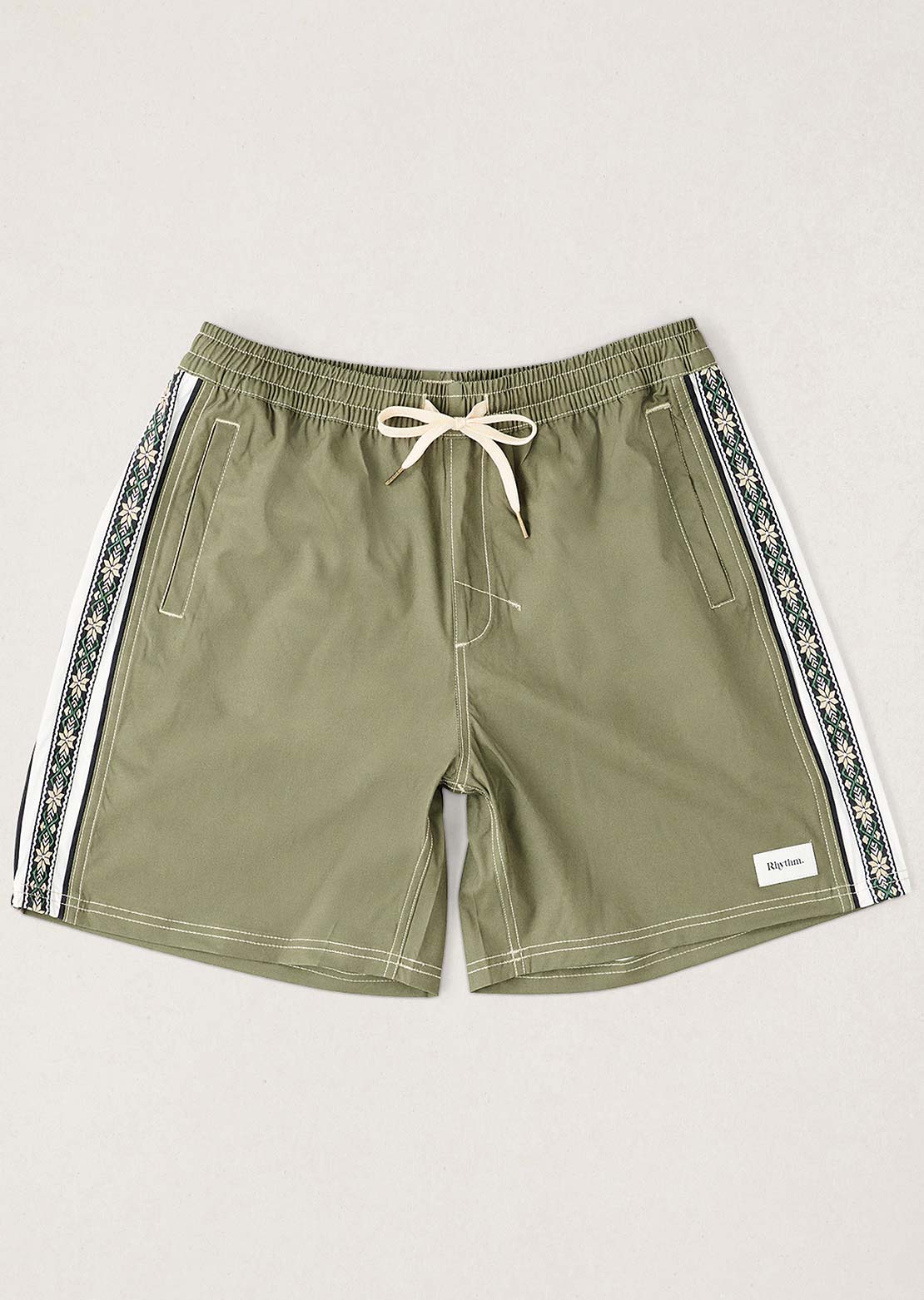 Rhythm Men's Panel Stripe Beach Shorts