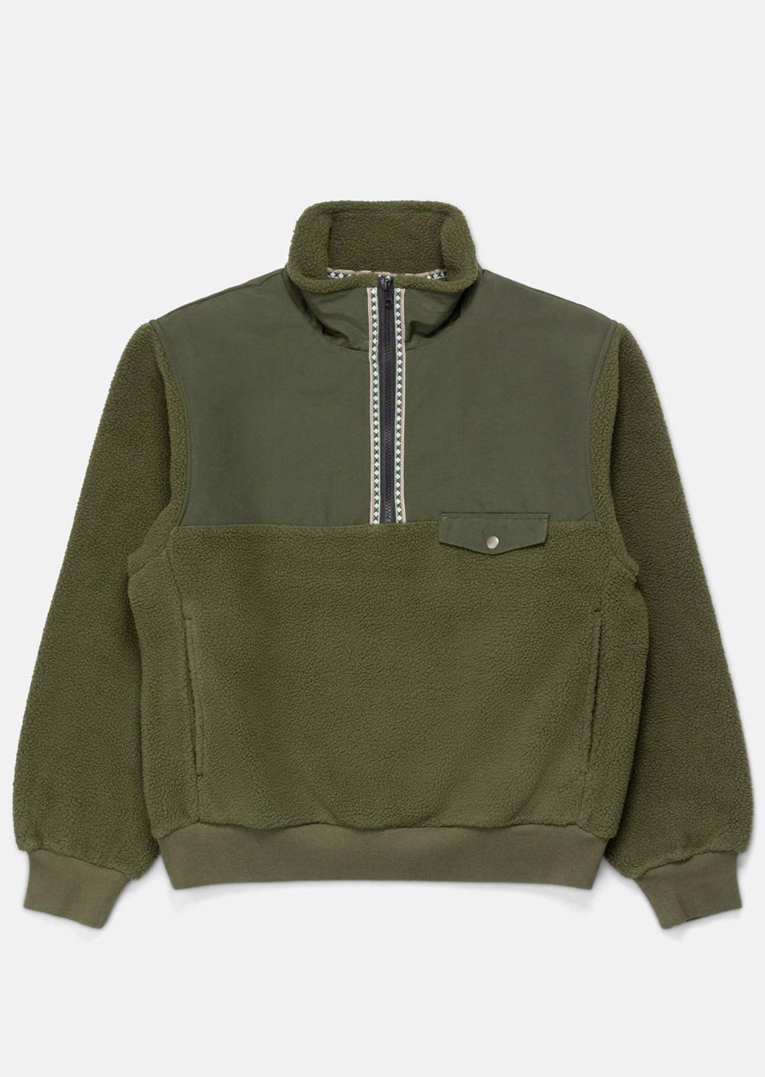 Rhythm Men's Pfeiffer Sherpa Fleece Olive