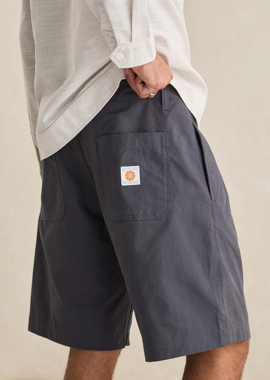 Rhythm Men's Pleated Shorts Navy