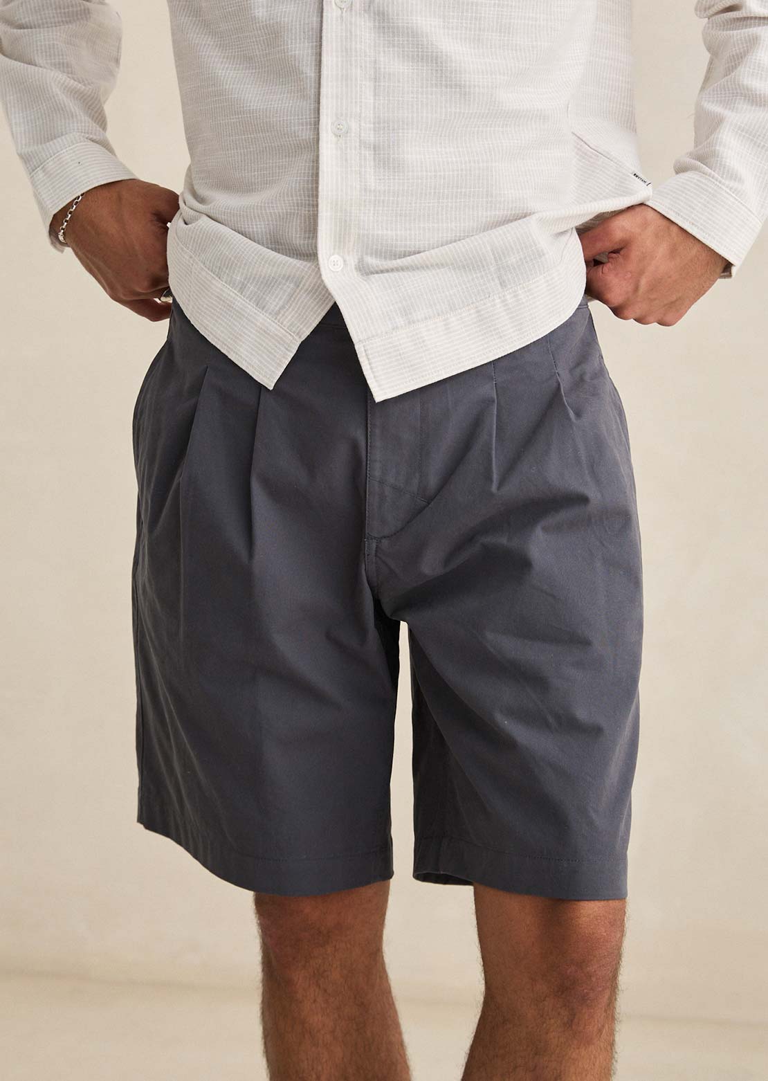 Rhythm Men's Pleated Shorts Navy