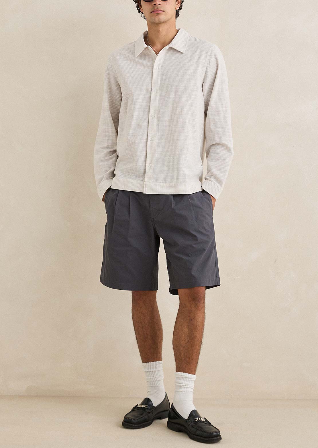 Rhythm Men's Pleated Shorts Navy