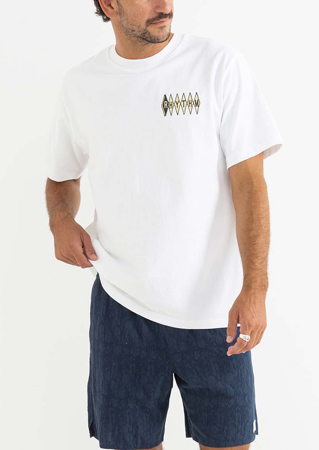Rhythm Men's Poolroom Vintage T-Shirt White