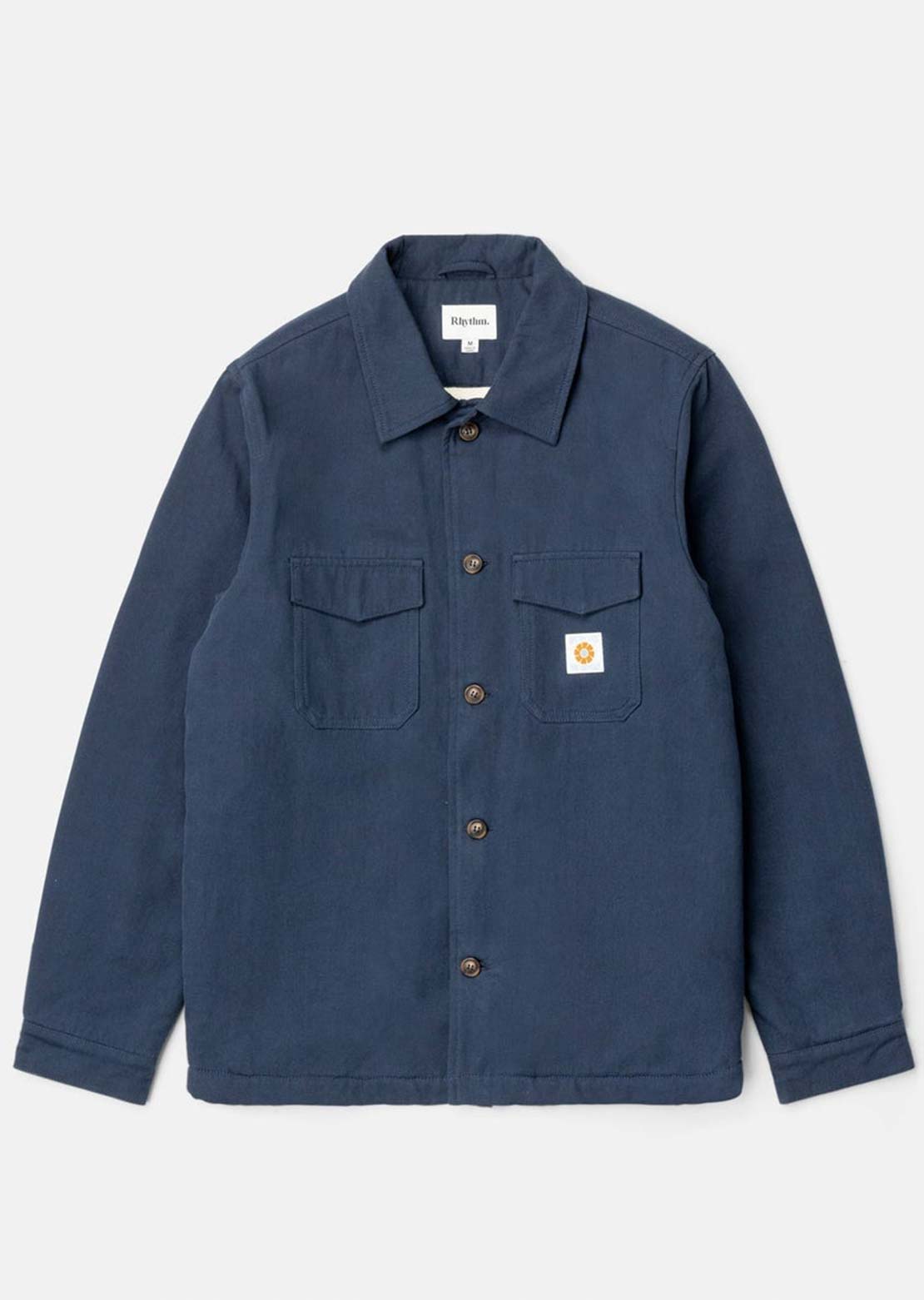 Rhythm Men's Sherpa Lined Work Button Up Shirt Navy