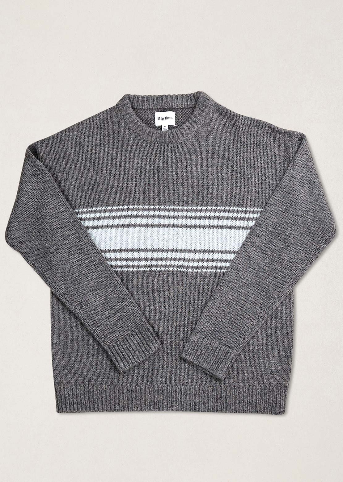 Rhythm Men's Strata Knit Longsleeve Charcoal