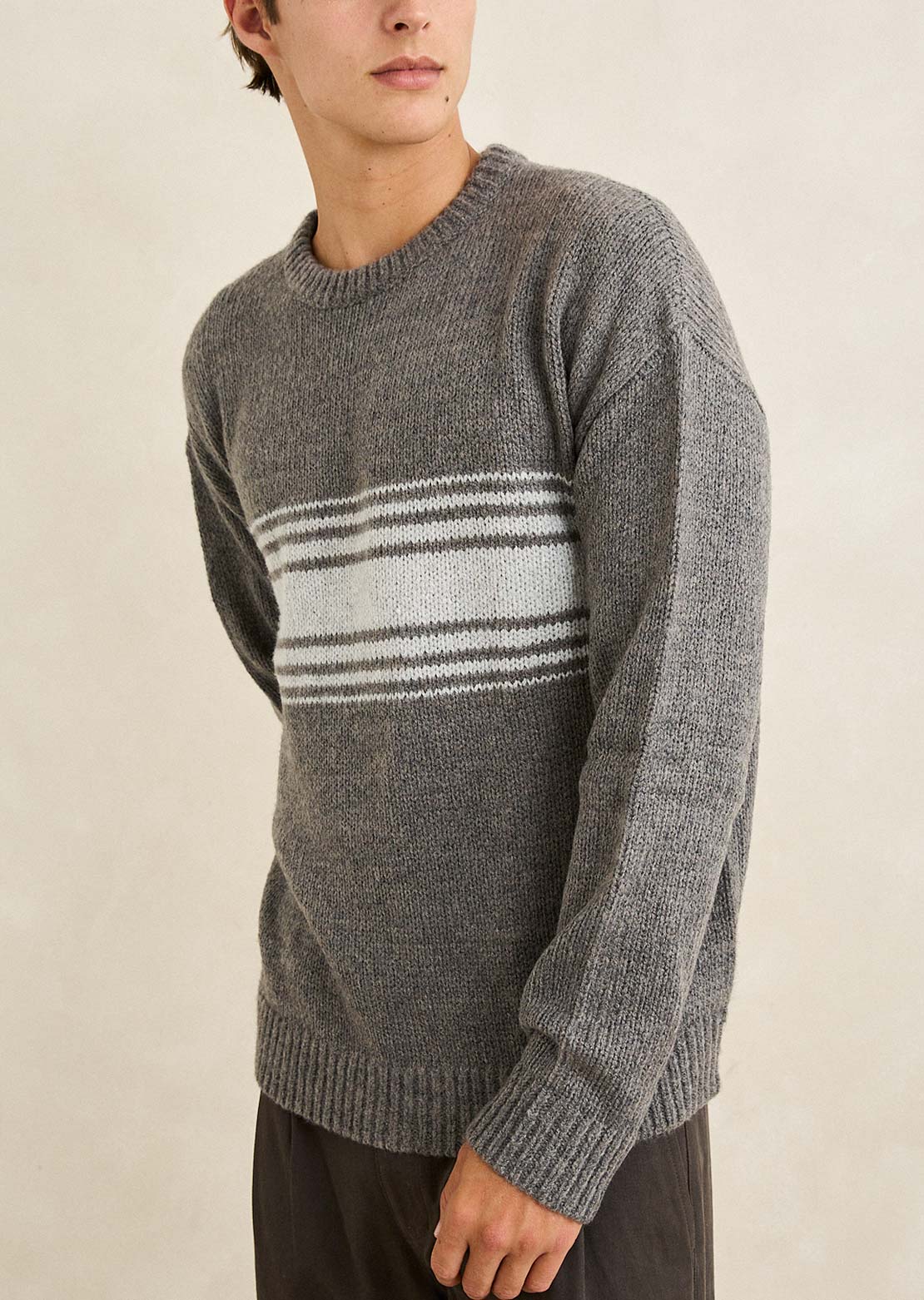 Rhythm Men's Strata Knit Longsleeve Charcoal