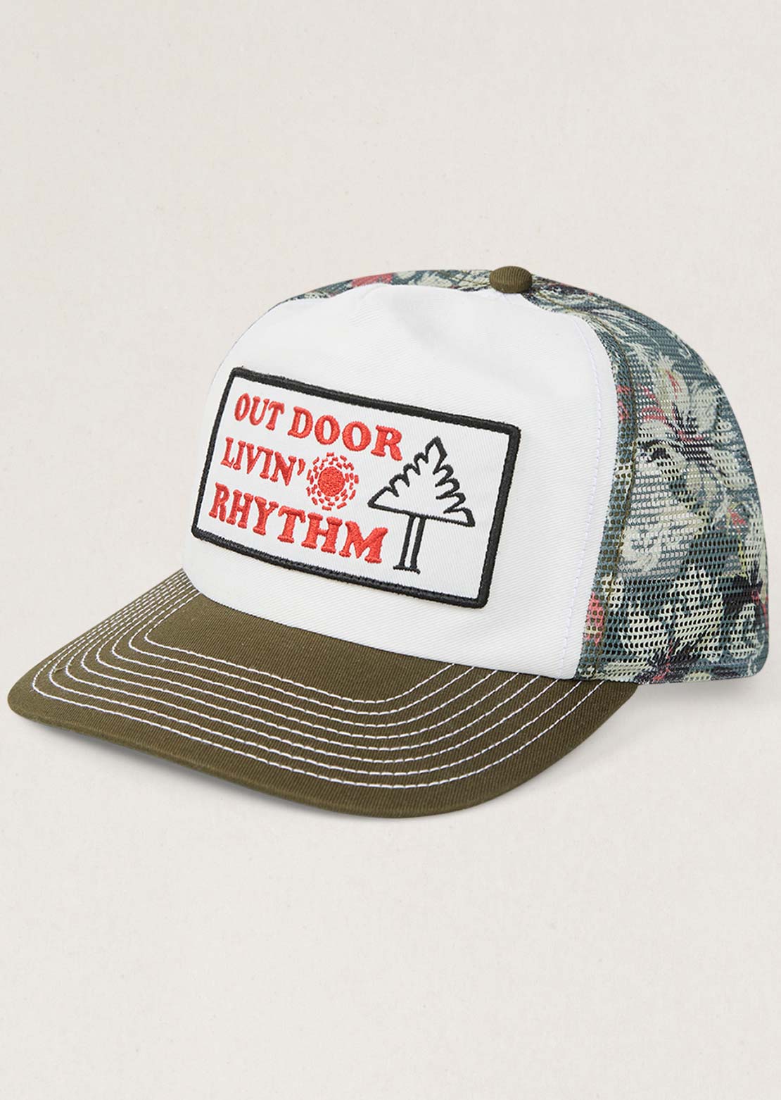 Rhythm Men's Tropical Camo Trucker Cap Camo