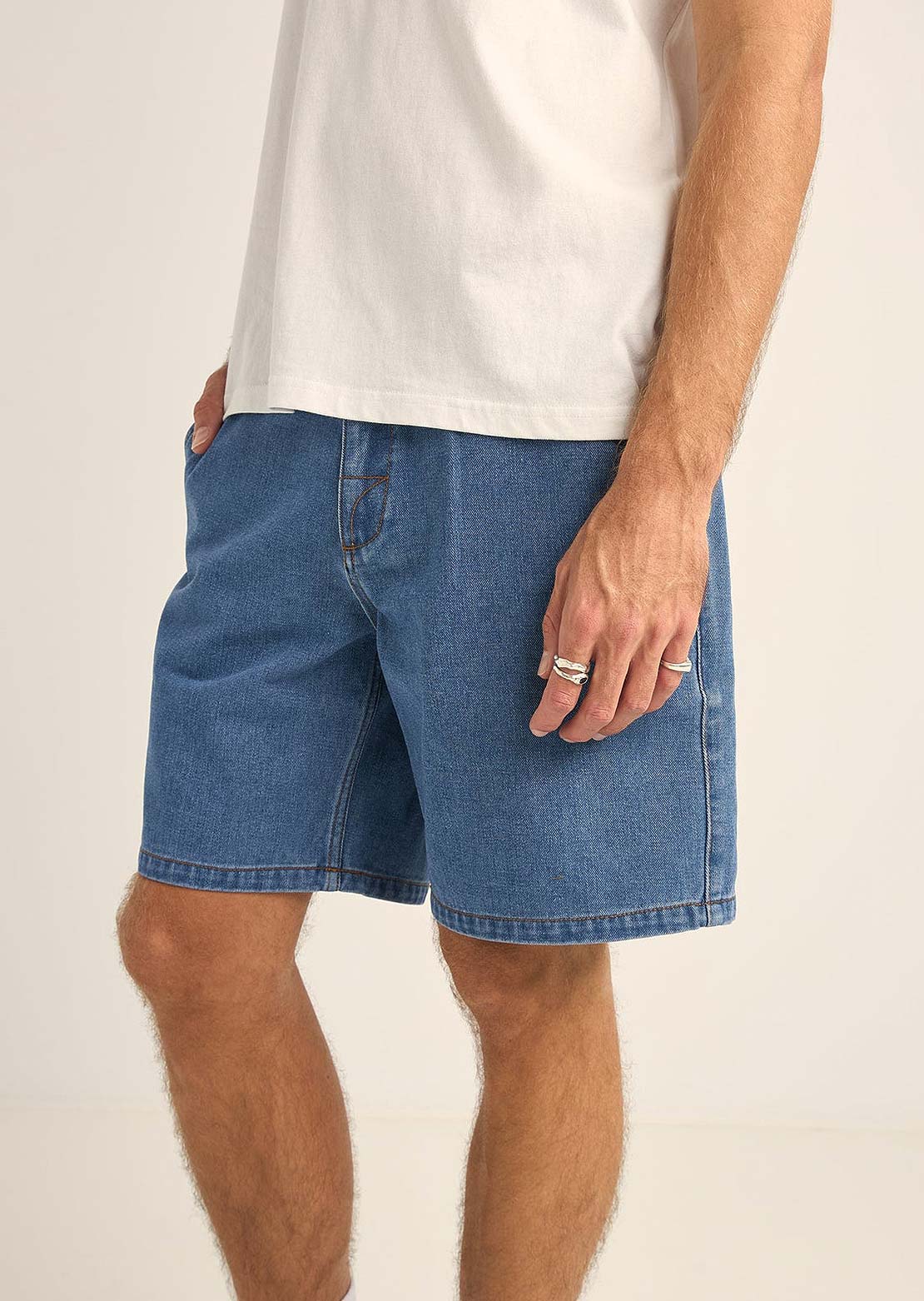 Rhythm Men's Turnback Shorts Dark Blue