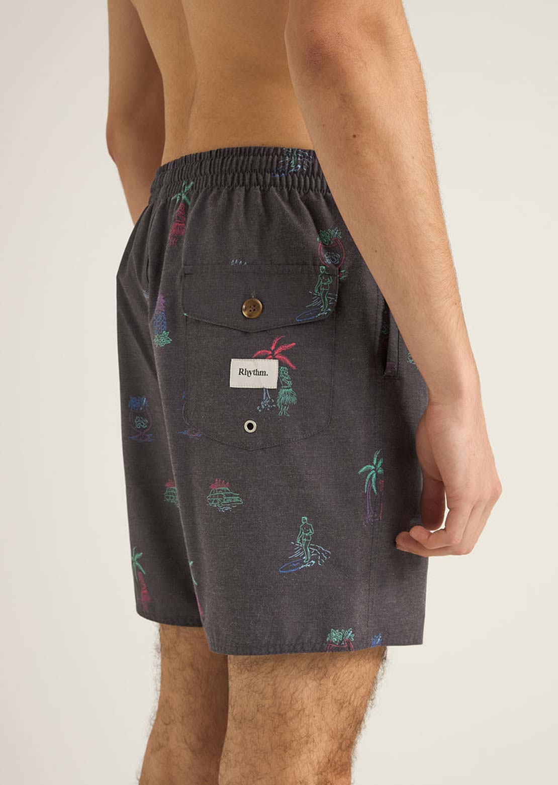 Rhythm Men's Vibes Beach Shorts Black