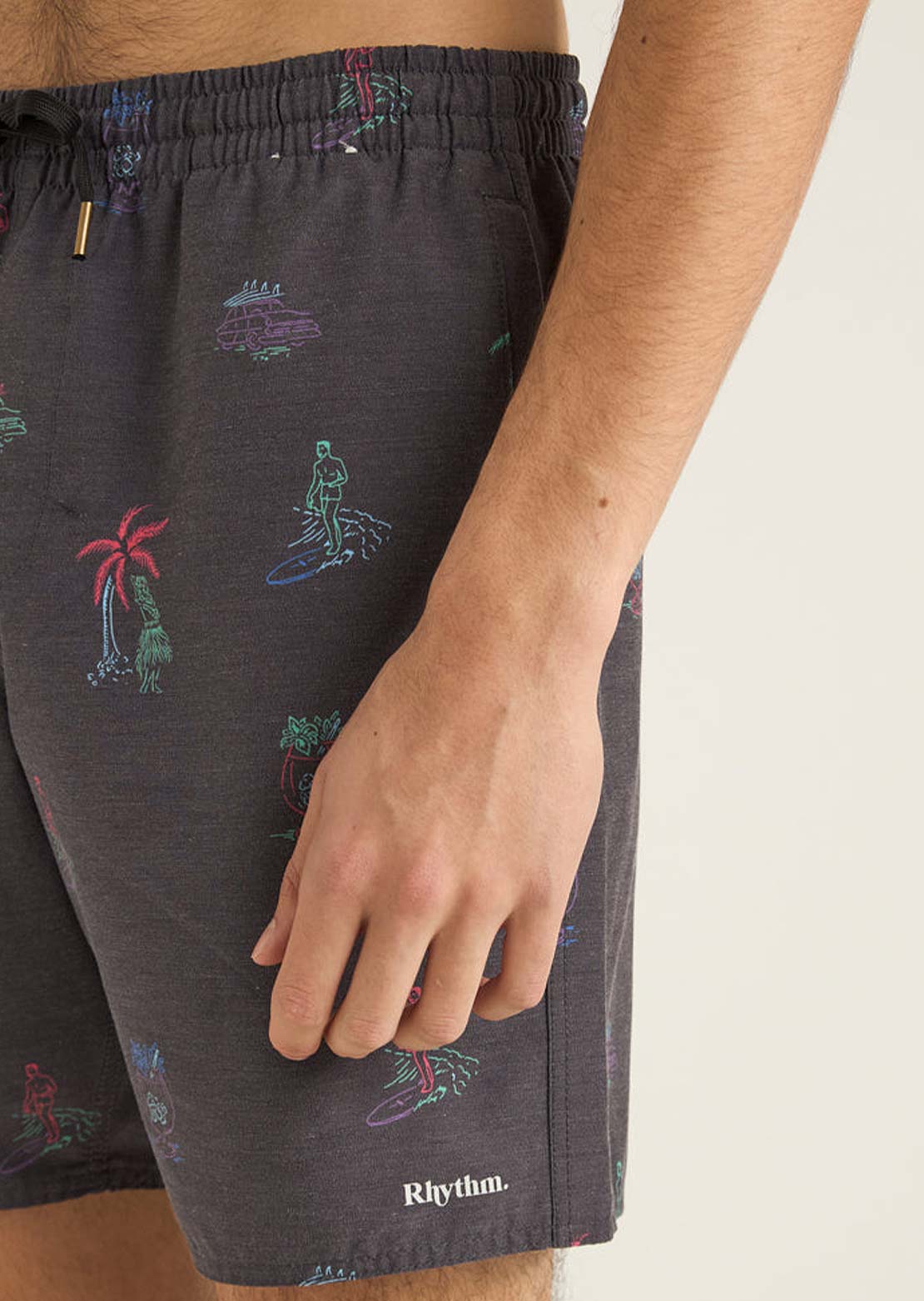 Rhythm Men's Vibes Beach Shorts Black