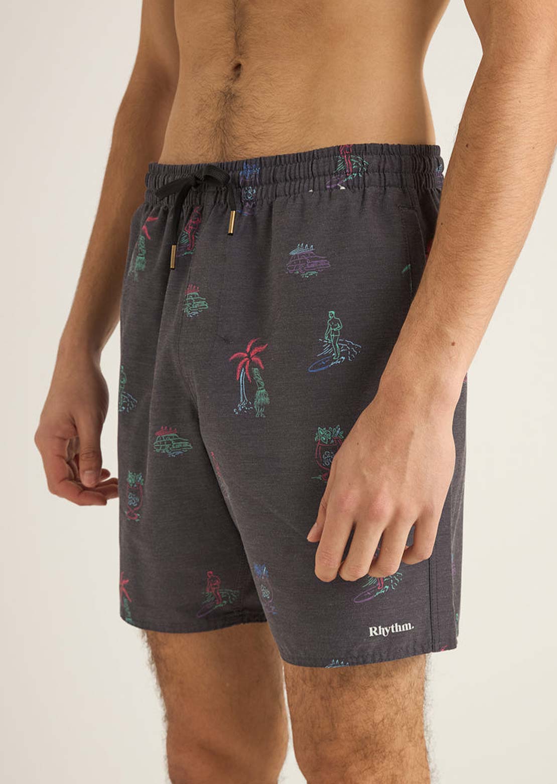 Rhythm Men's Vibes Beach Shorts Black