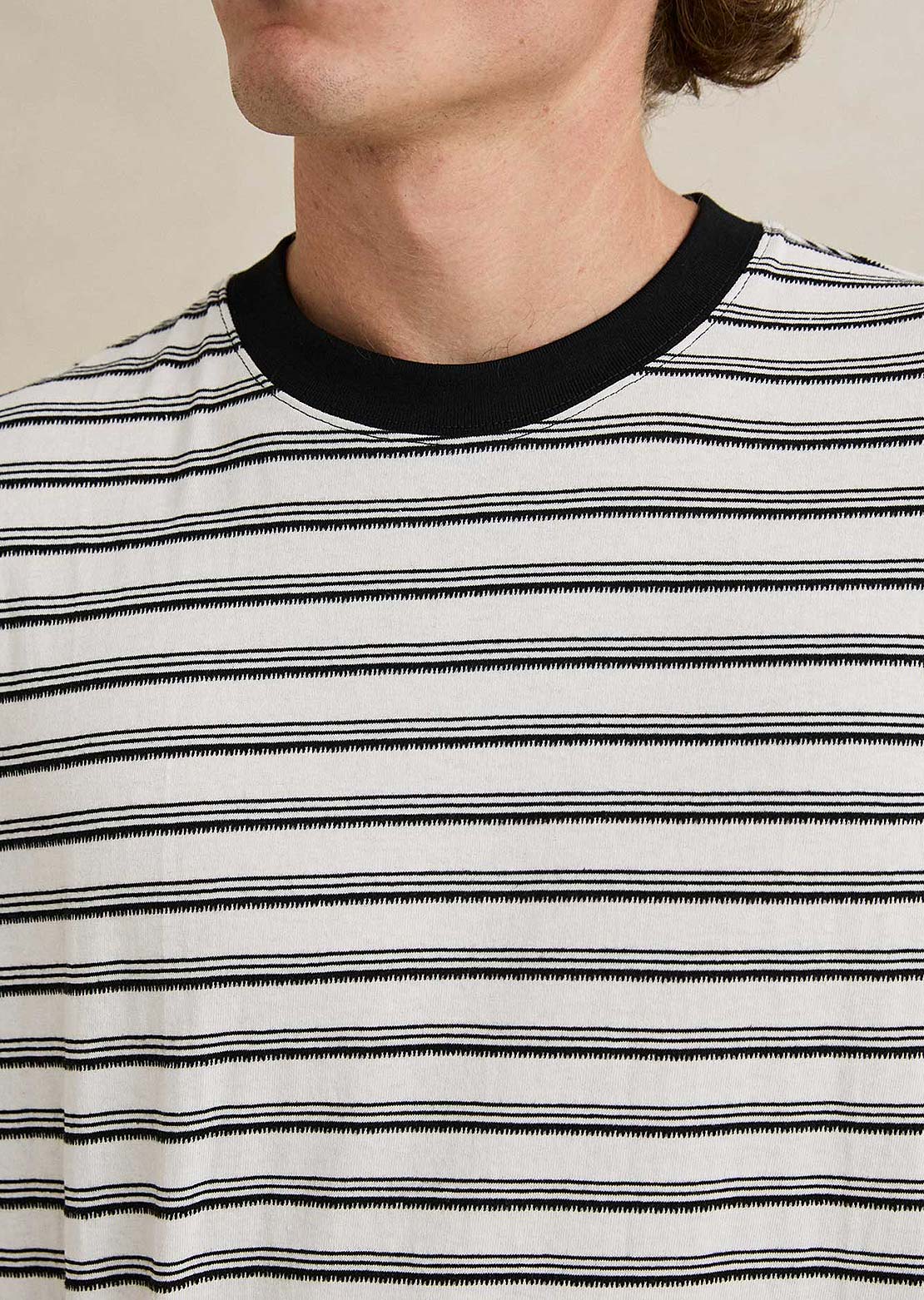 Rhythm Men's Vintage Stripe T-Shirt Natural