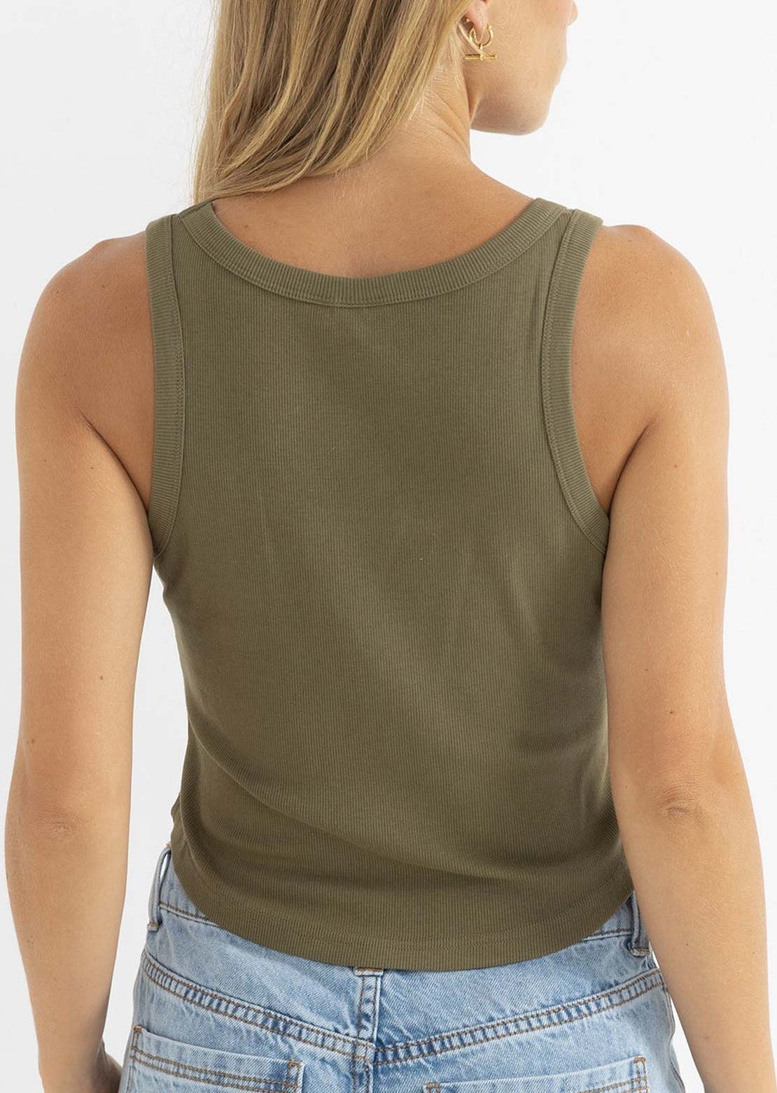 Rhythm Women's Annette Rib Tank Basil