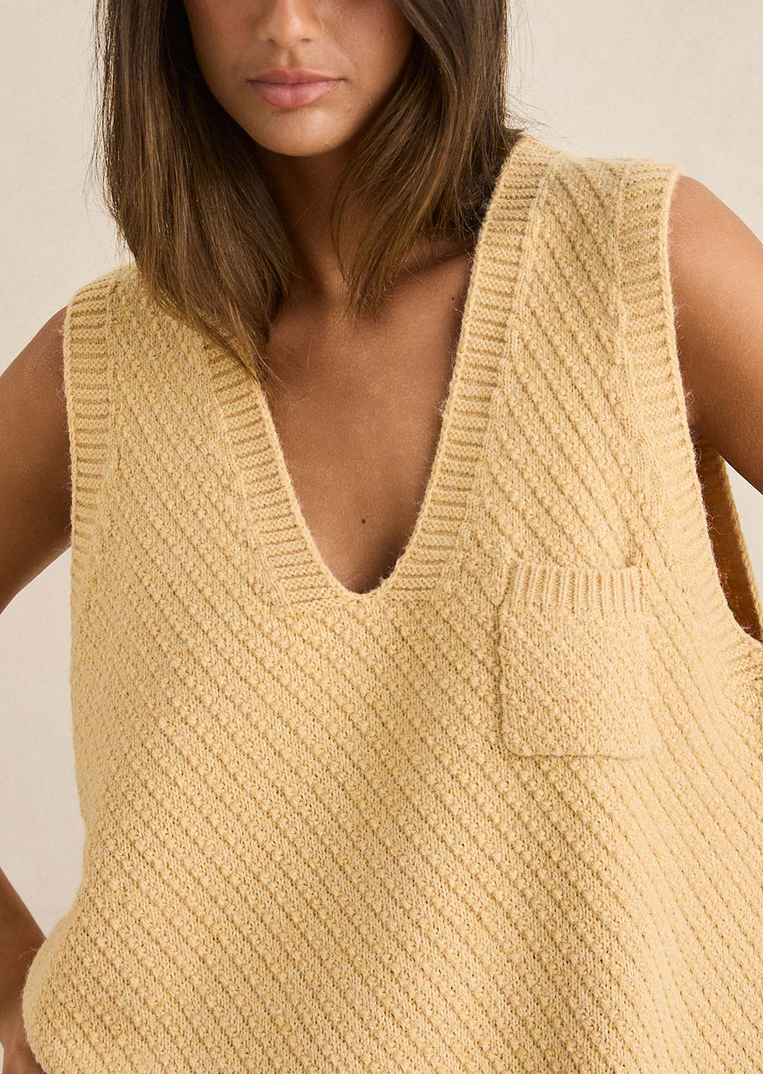 Rhythm Women's Archer Knit Vest Sand