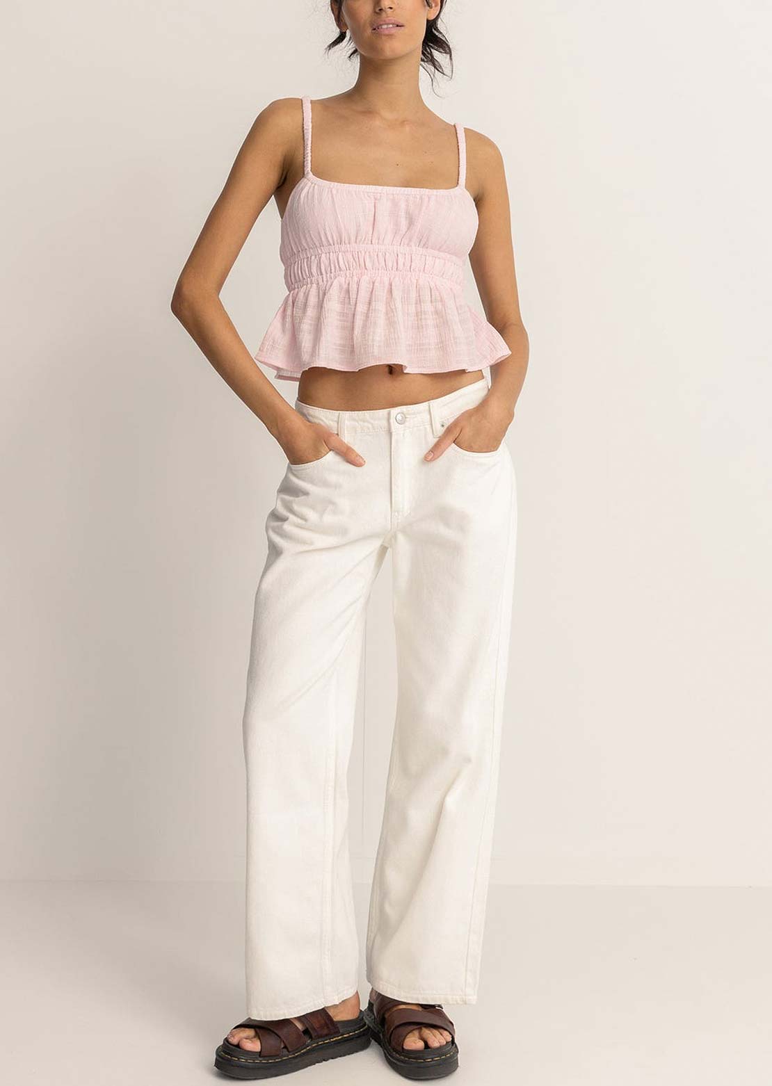 Rhythm Women's Babydoll Tank Pink