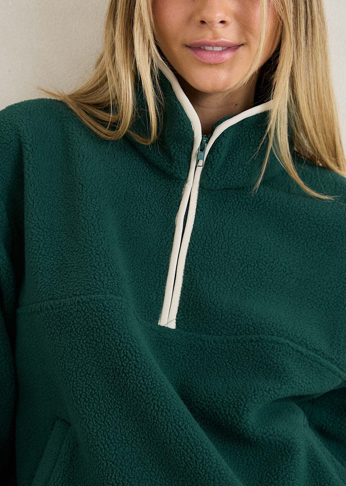Rhythm Femmes Camp Half Zip Sherpa Pull