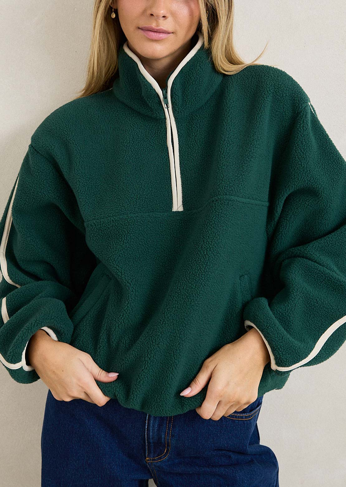 Rhythm Femmes Camp Half Zip Sherpa Pull