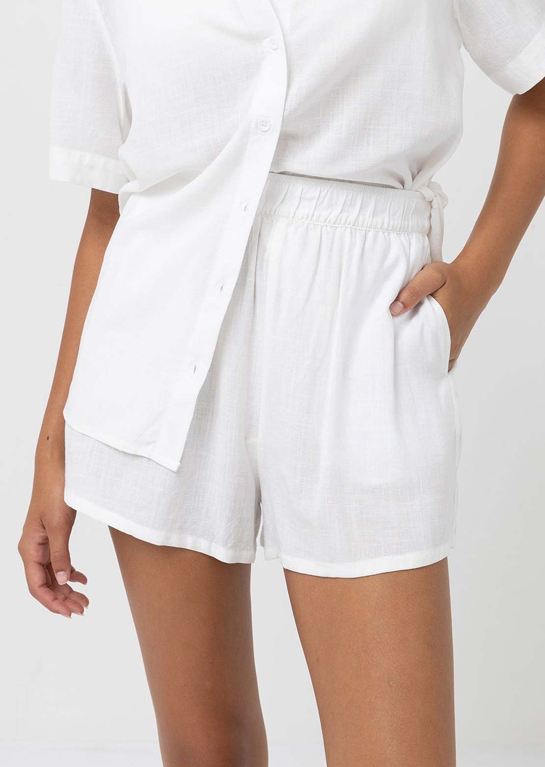 Rhythm Women's Classic Beach Shorts White