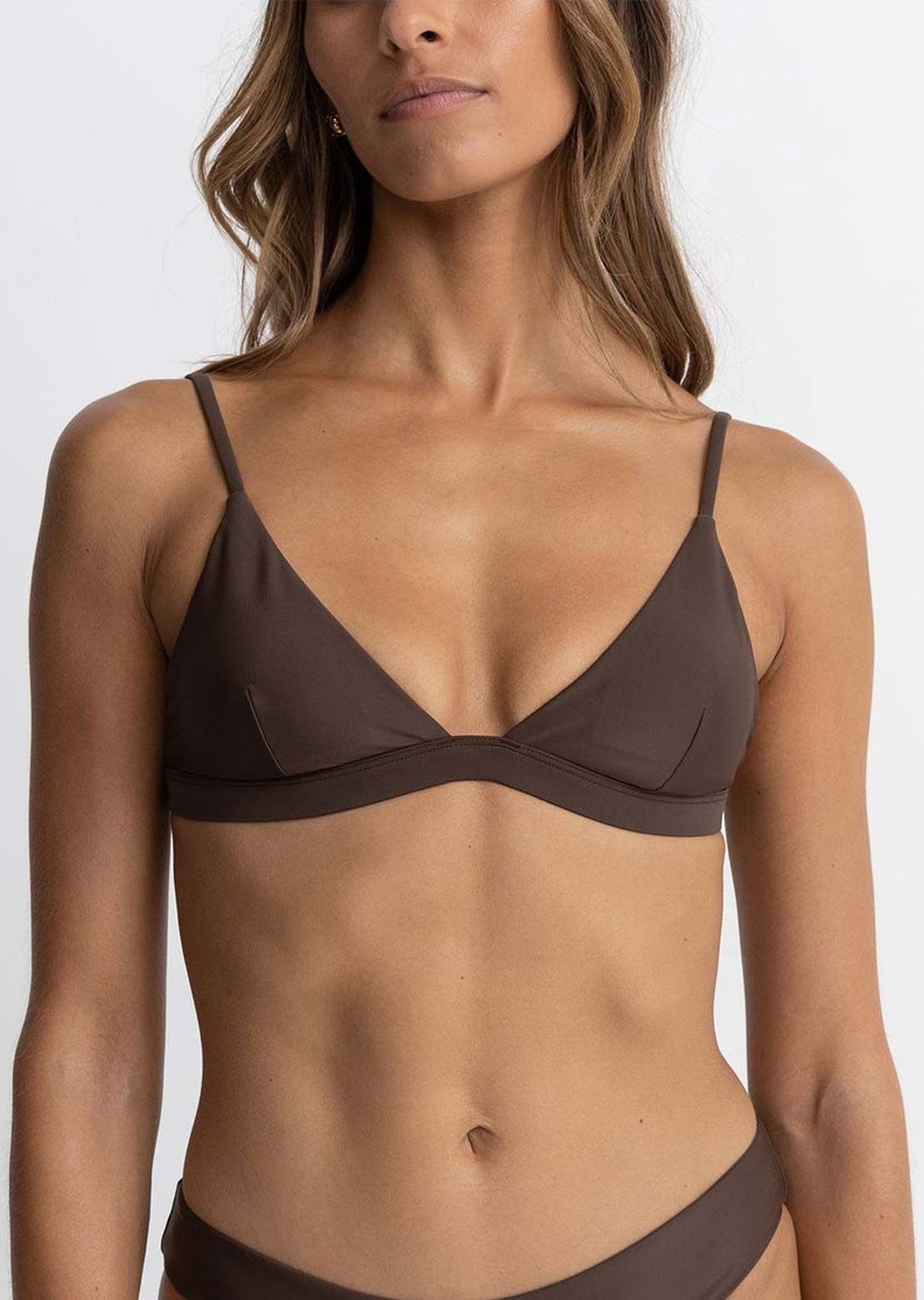 Rhythm Women's Classic Bralette Bikini Top Chocolate