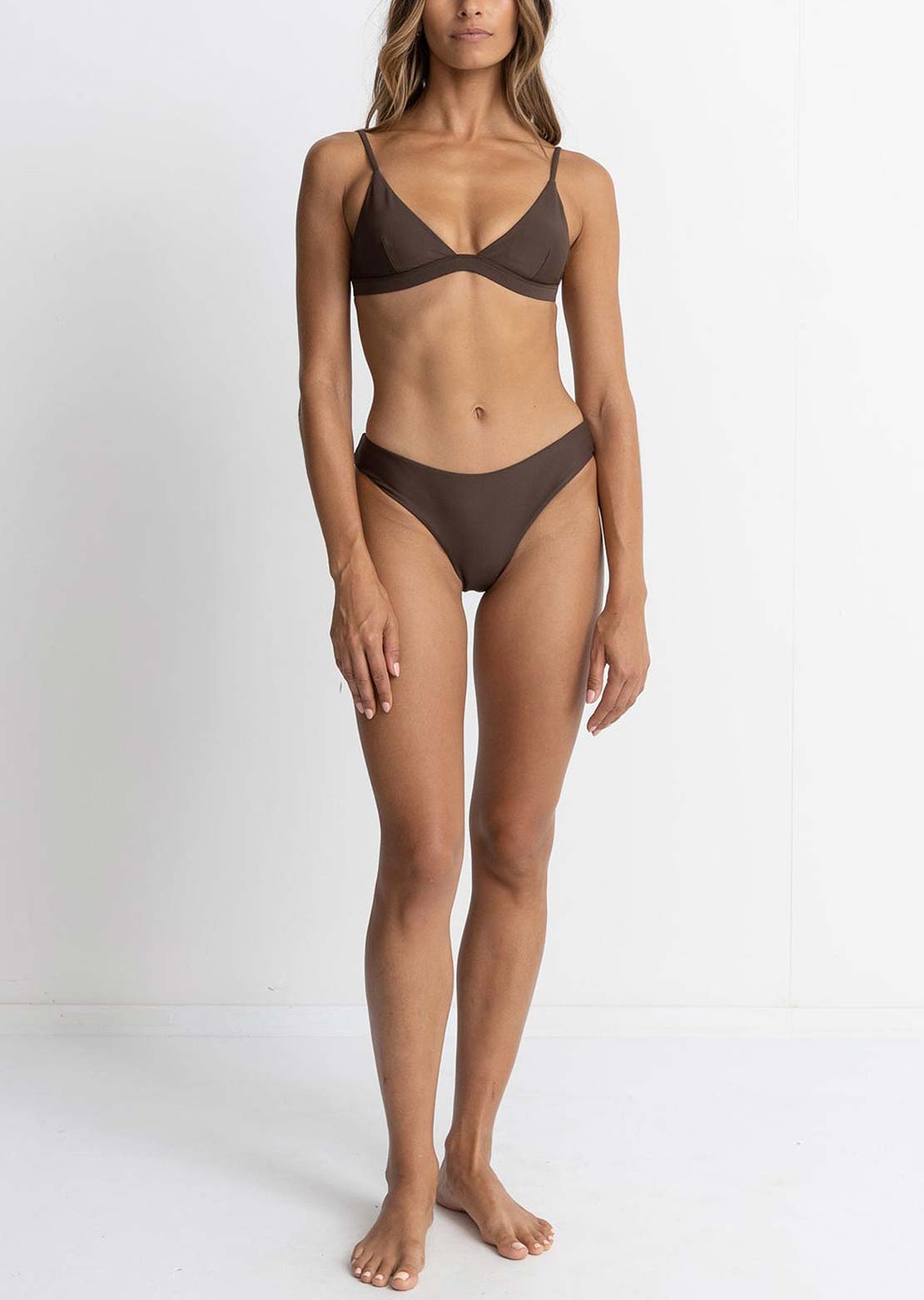 Rhythm Women's Classic Bralette Bikini Top Chocolate