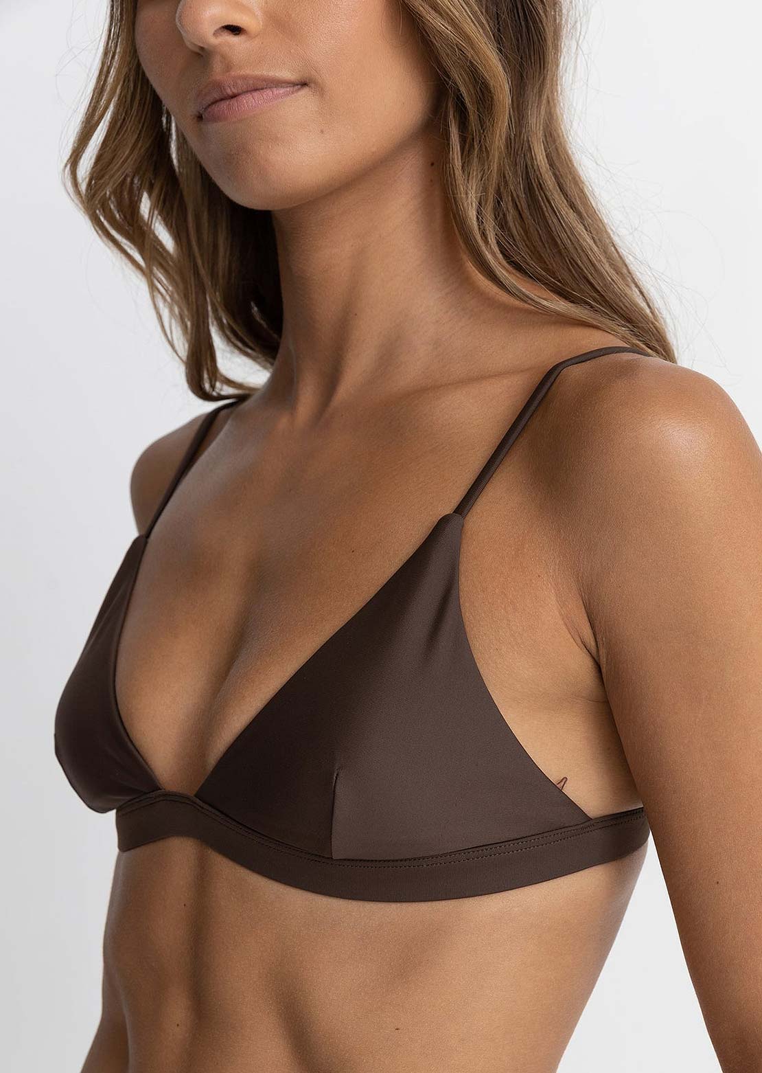 Rhythm Women's Classic Bralette Bikini Top Chocolate