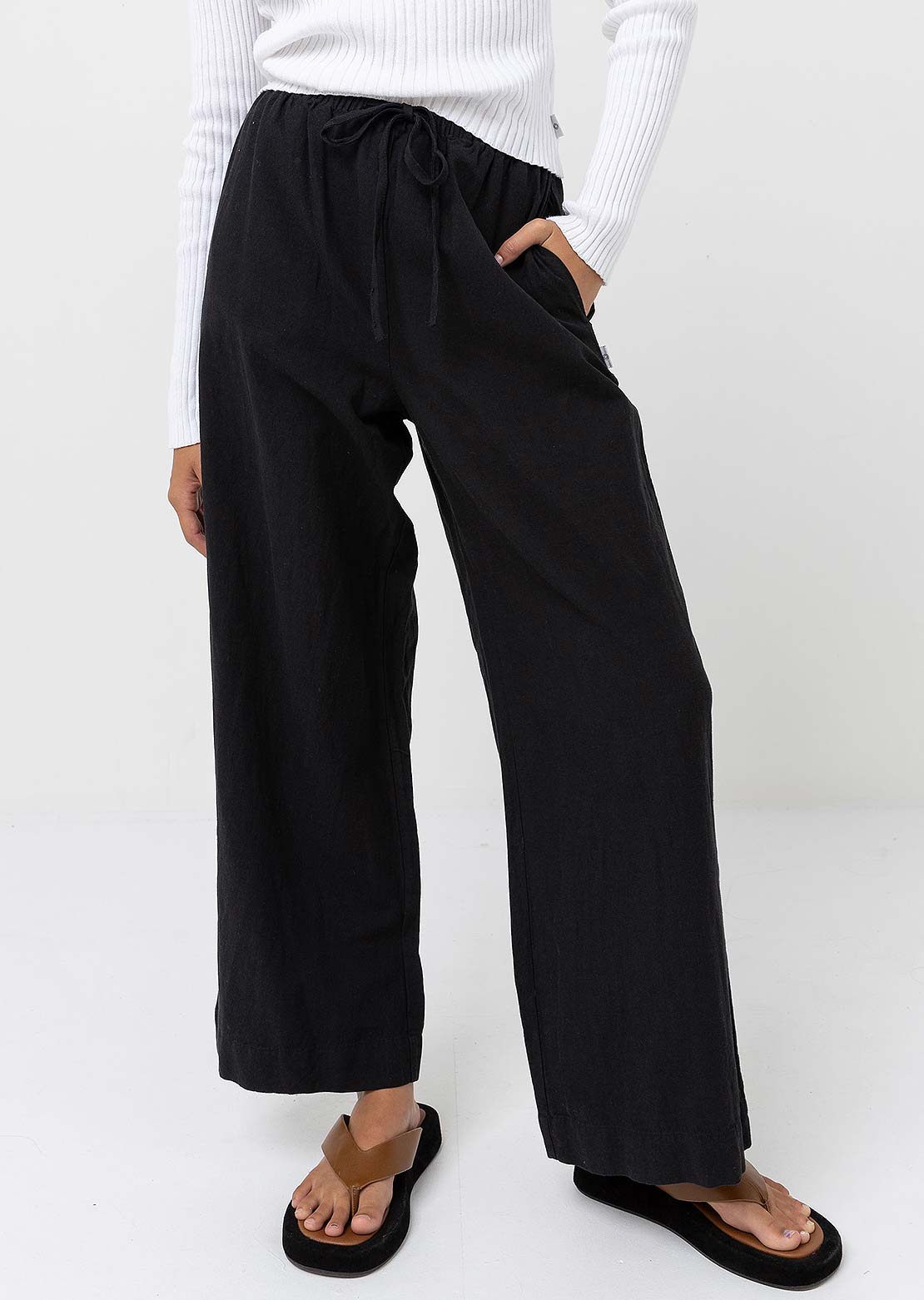 Rhythm Women's Classic Drawstring Pants Black