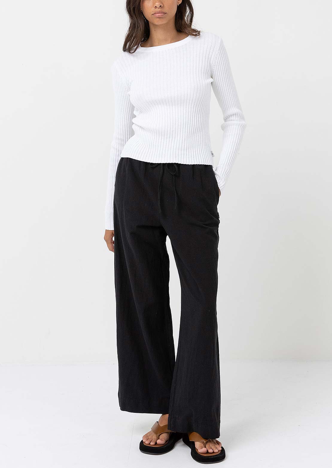 Rhythm Women's Classic Drawstring Pants Black