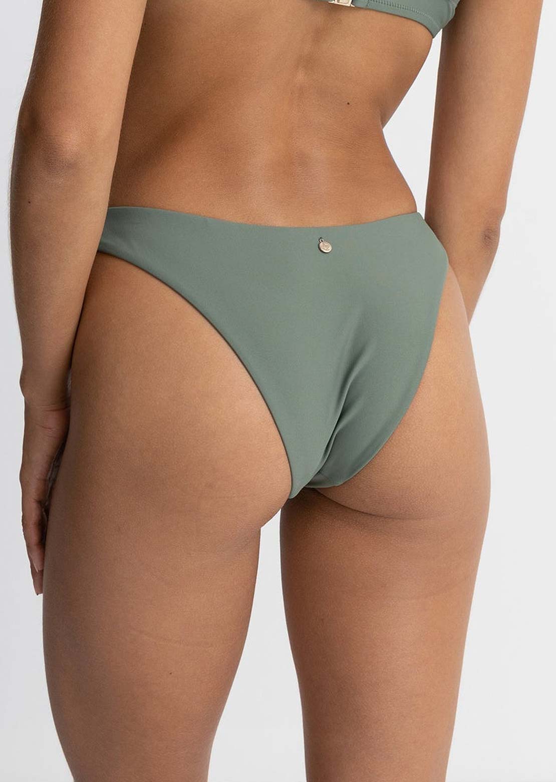 Rhythm Women's Classic Hi Cut Bikini Bottom Olive