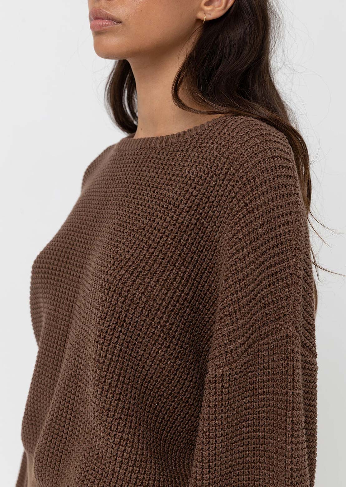 Rhythm Women's Classic Knit Jumper Chocolate