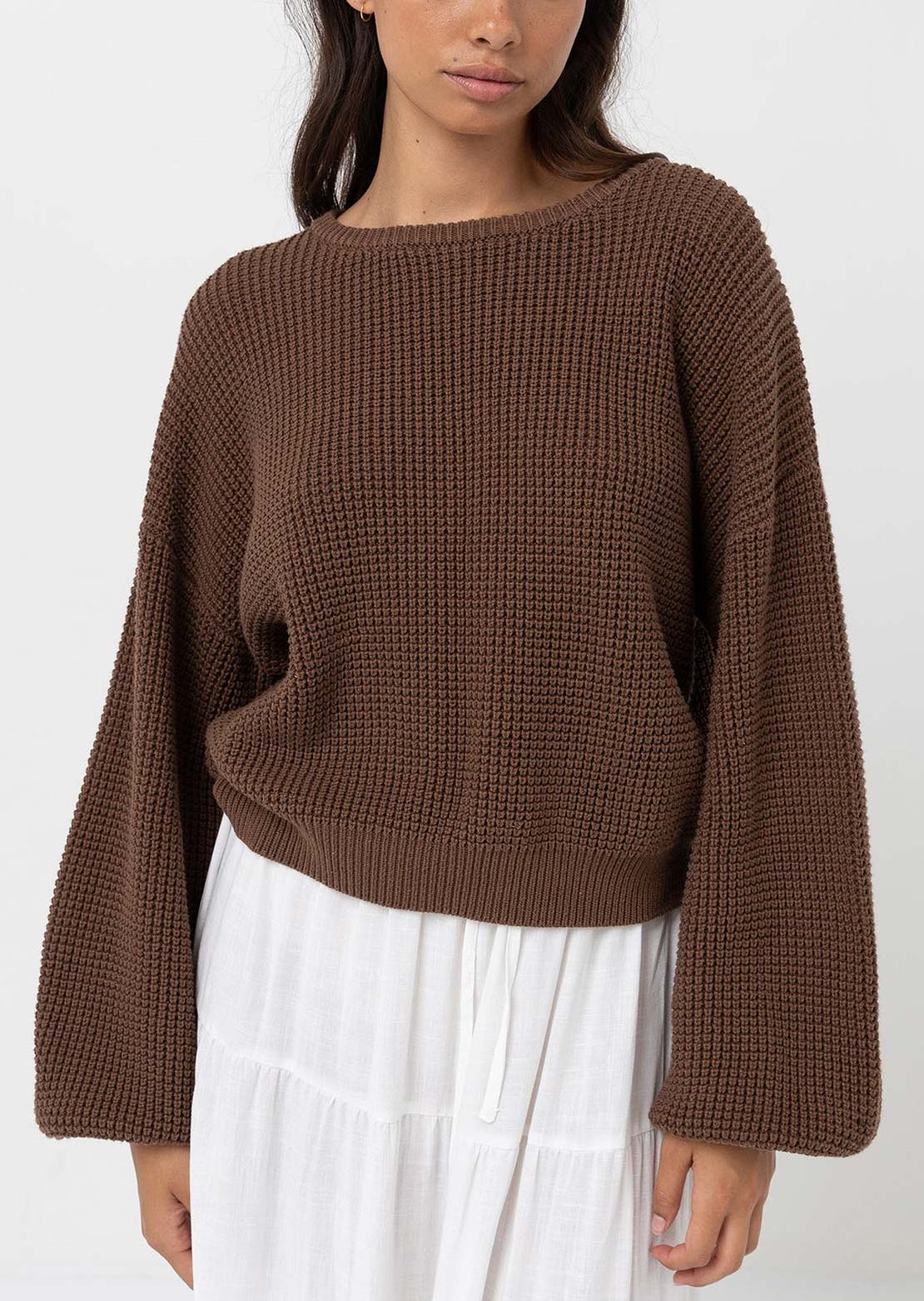 Rhythm Women's Classic Knit Jumper Chocolate