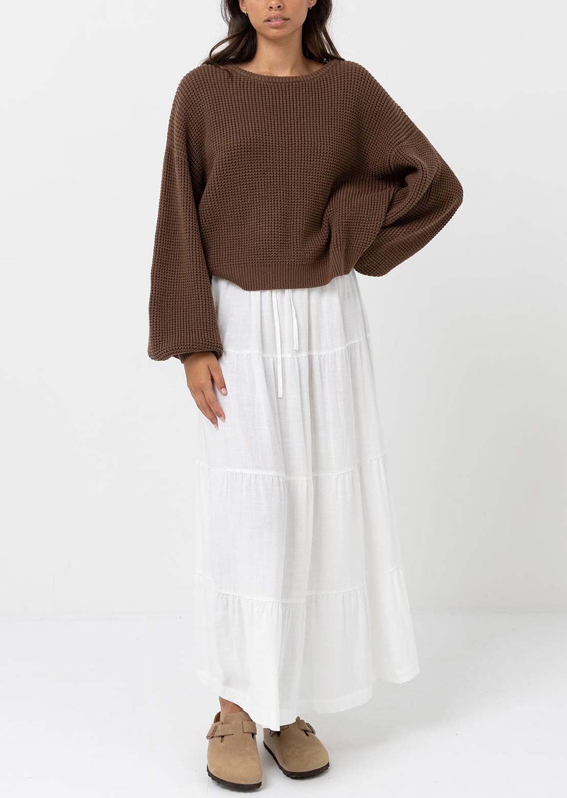 Rhythm Women's Classic Knit Jumper Chocolate
