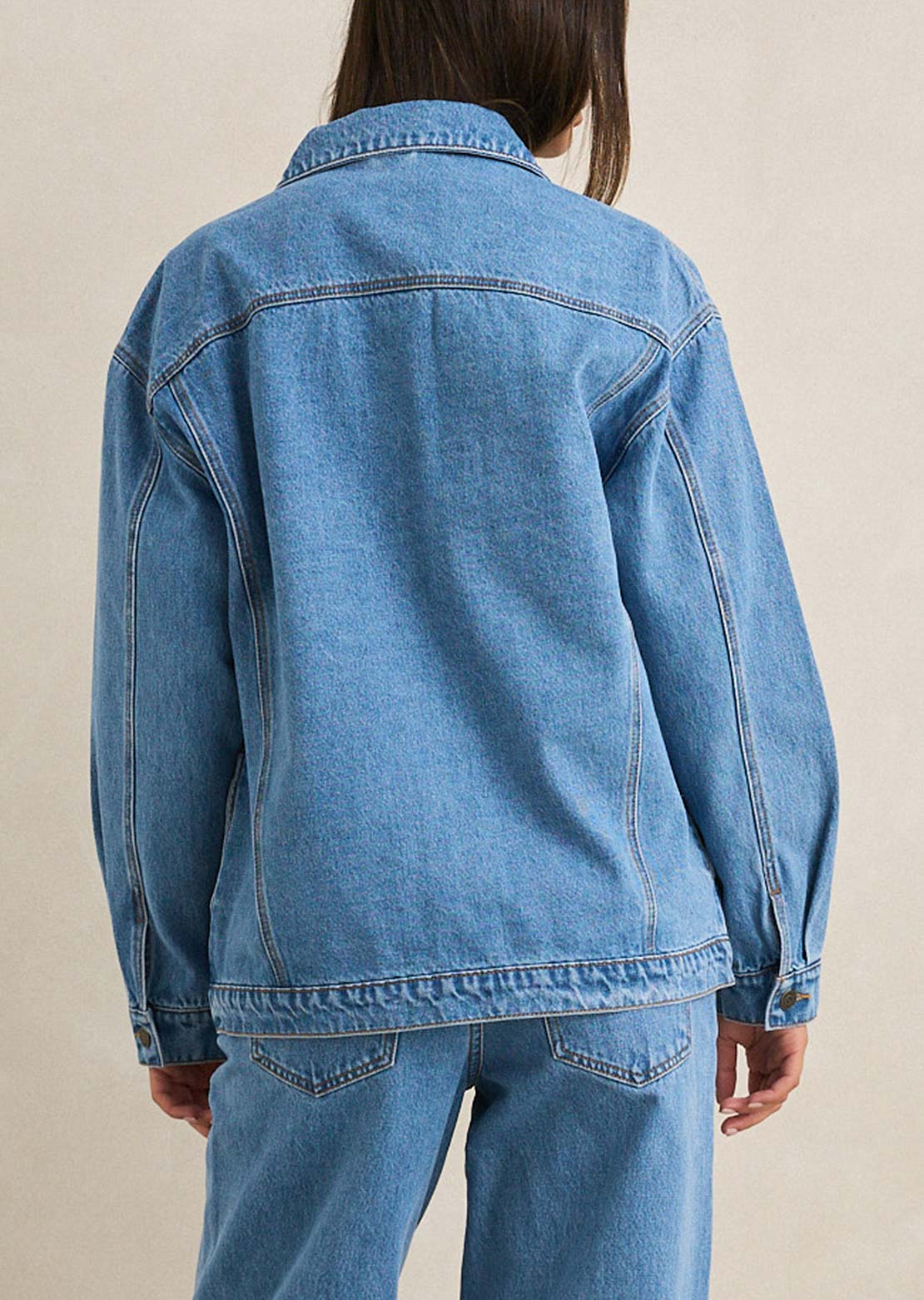 Rhythm Women's Essential Denim Jacket Worn Indigo