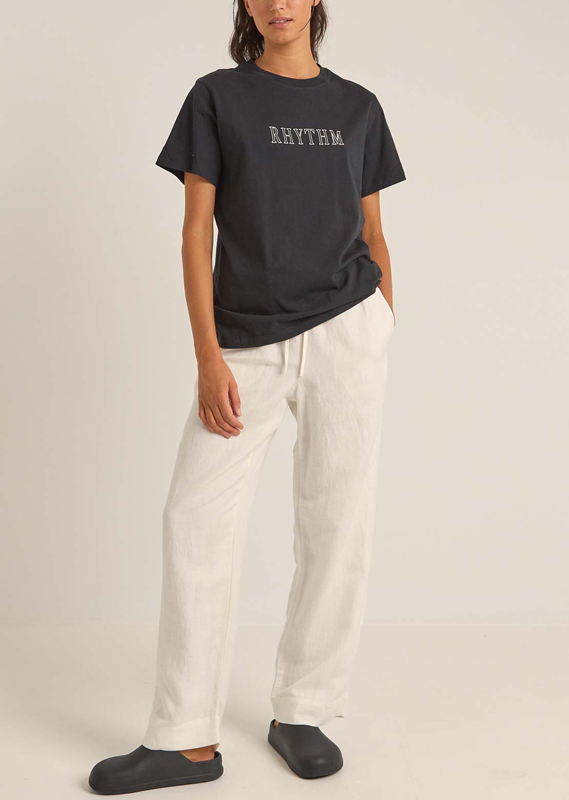 Rhythm Women's Flagship Boyfriend T-Shirt Black
