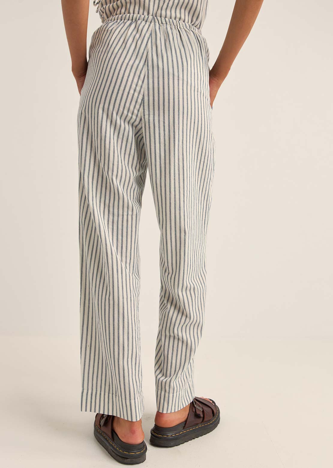 Rhythm Women's Frankie Elastic Pants Navy Stripe
