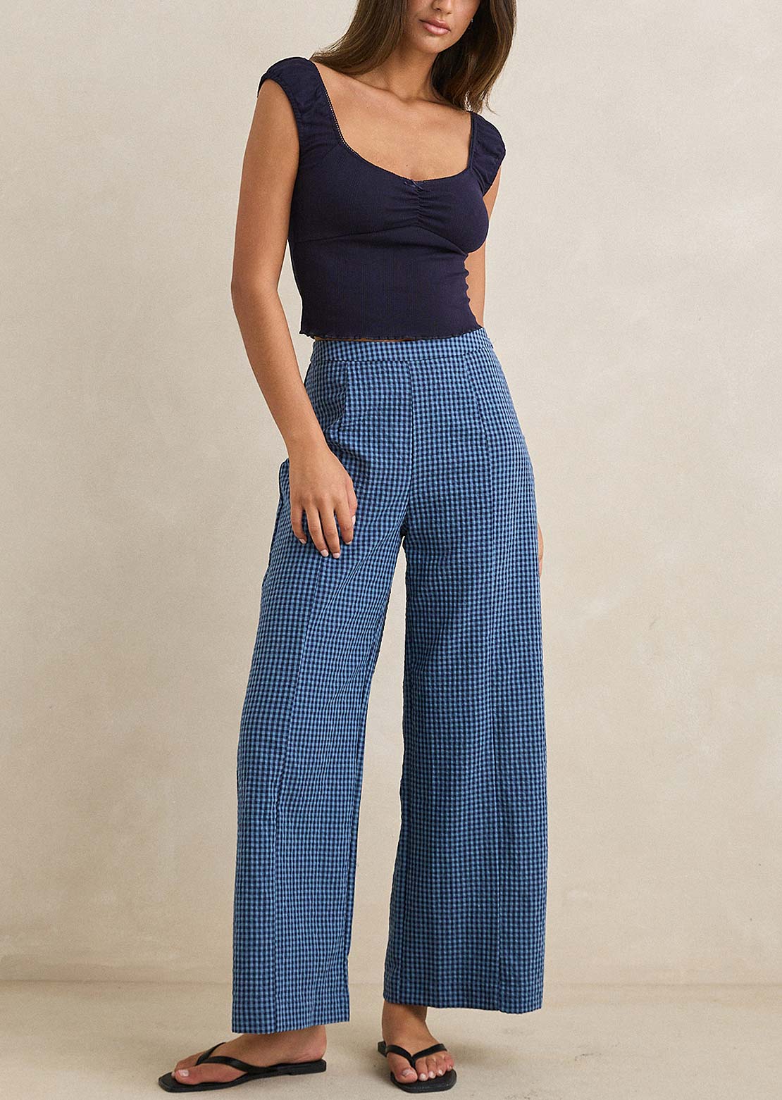 Rhythm Women's Gracie Sweetheart Top Navy