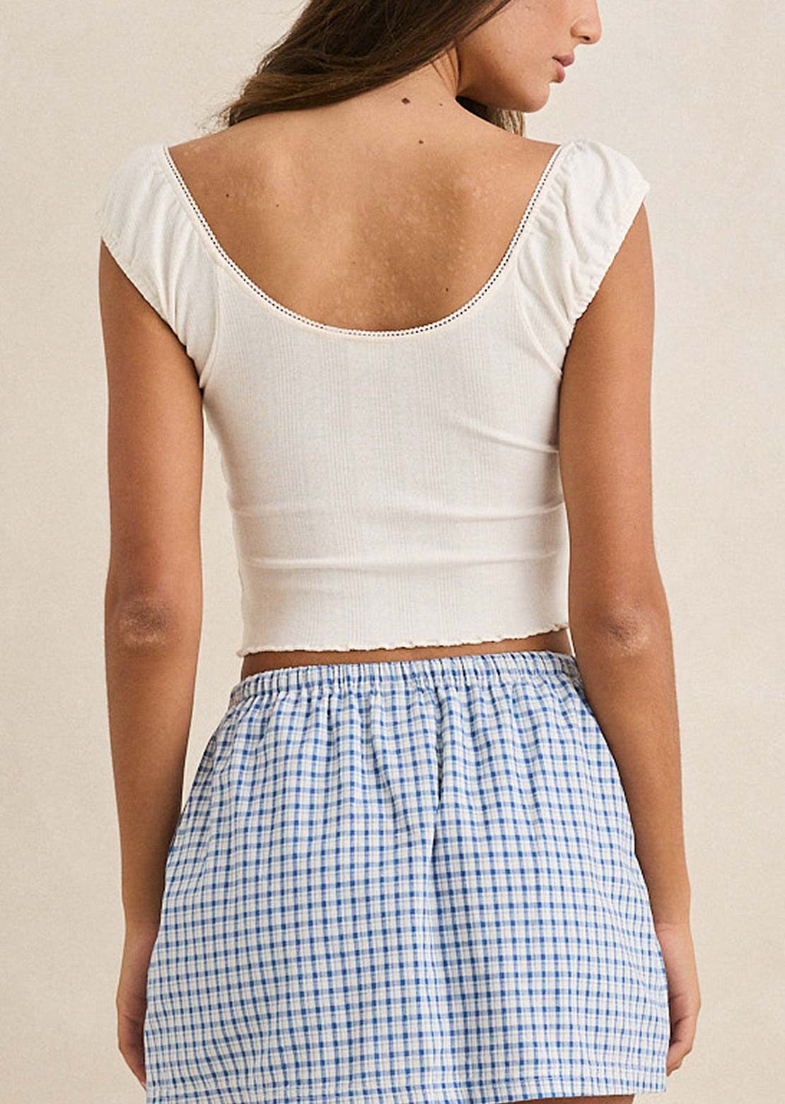 Rhythm Women's Gracie Sweetheart Top White
