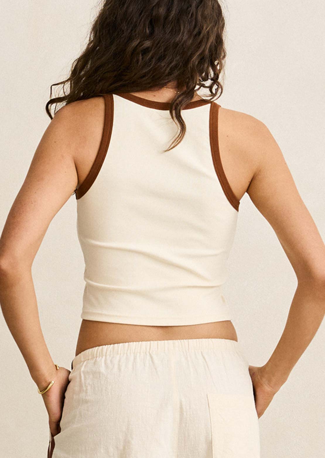 Rhythm Women's Holiday Tank Top Cream