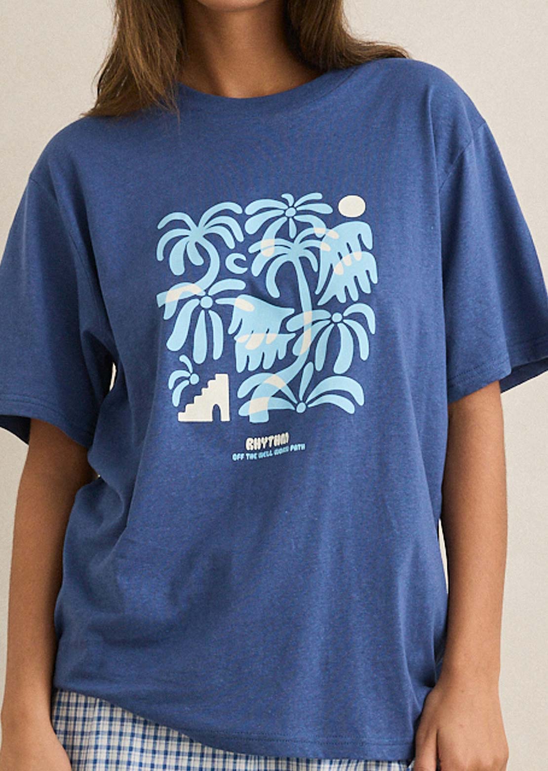 Rhythm Women's Island Oversized T-Shirt Indigo